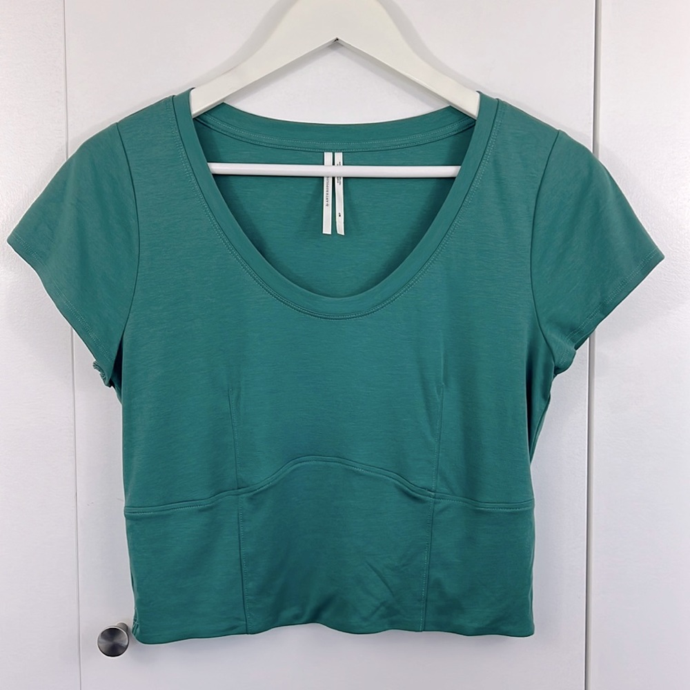Green Petite Medium Anthropologie Fitted Crop top